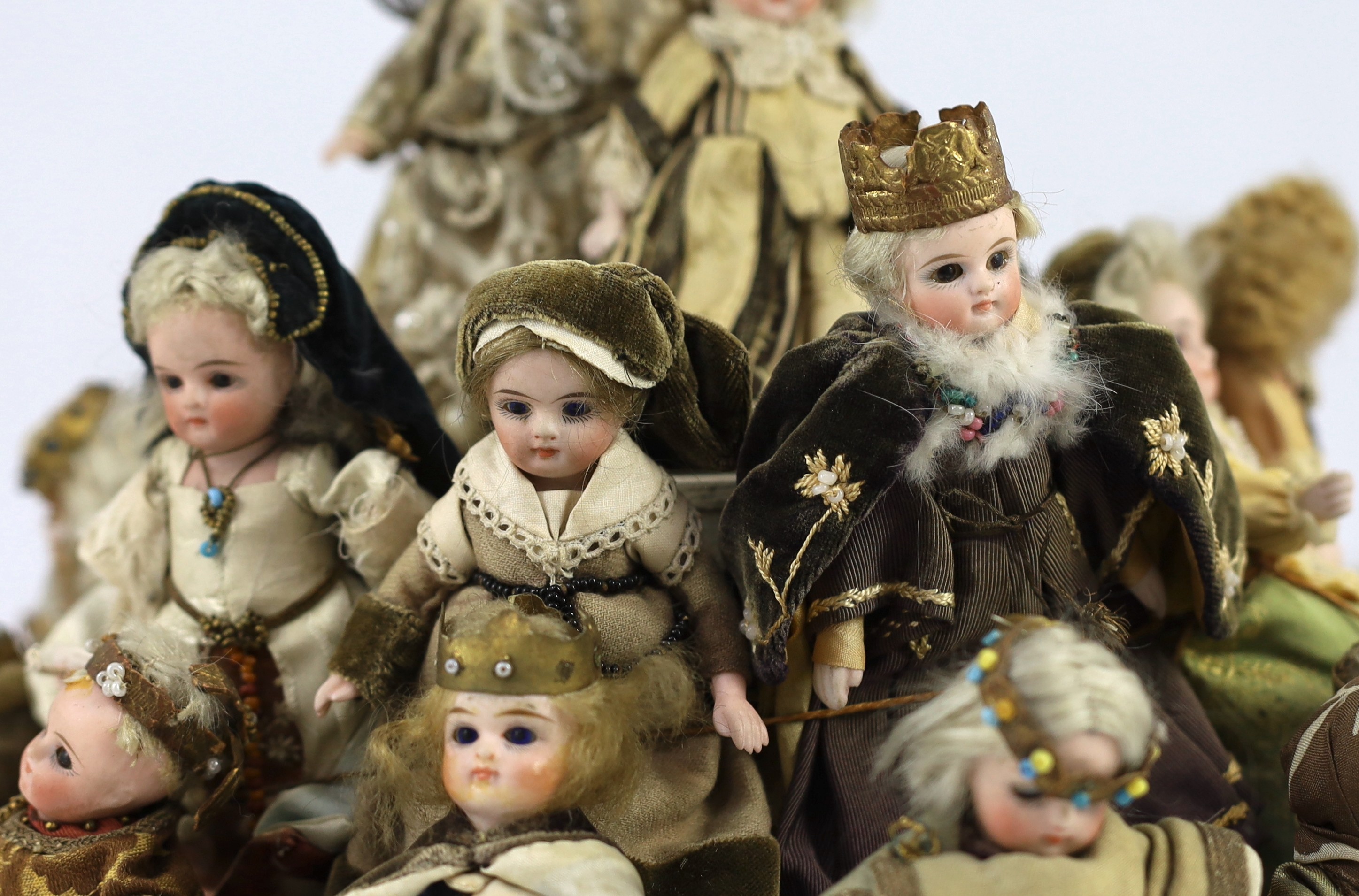 A rare collection of twenty-three German all-bisque dolls, circa 1910